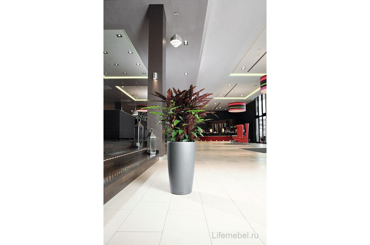 Кашпо Lechuza 15780 RONDO 32 Белый блестящий