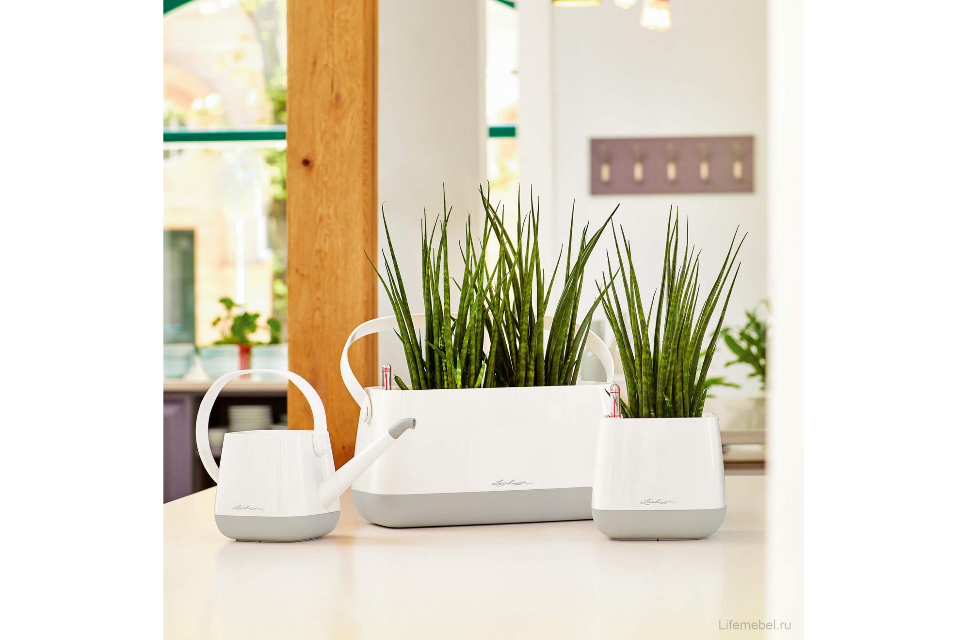 Кашпо Кашпо Юла белое / серое