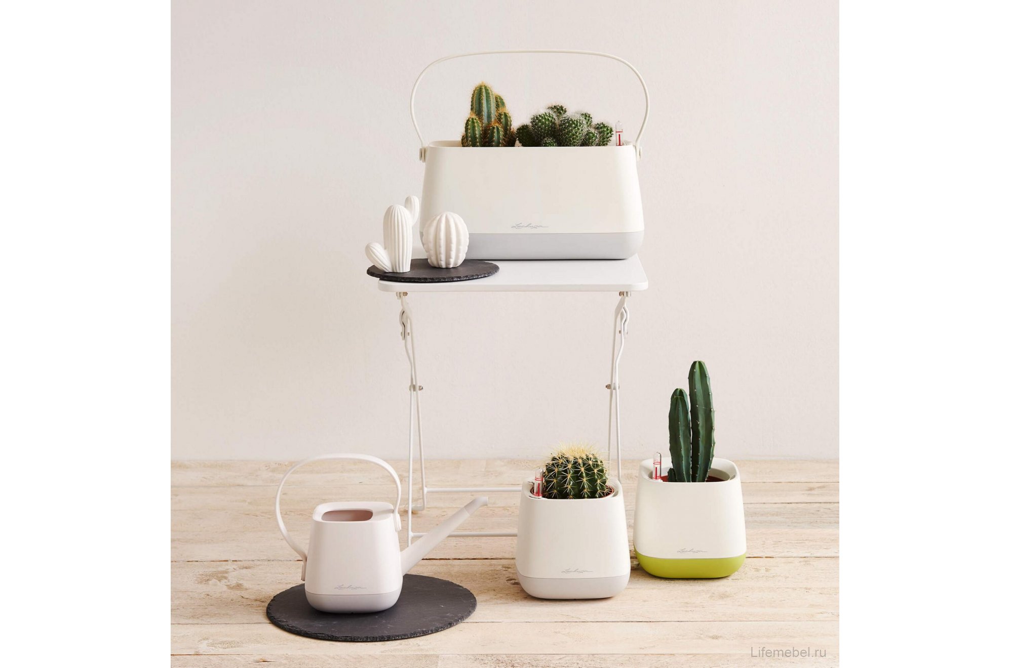 Кашпо Кашпо Юла белое / серое