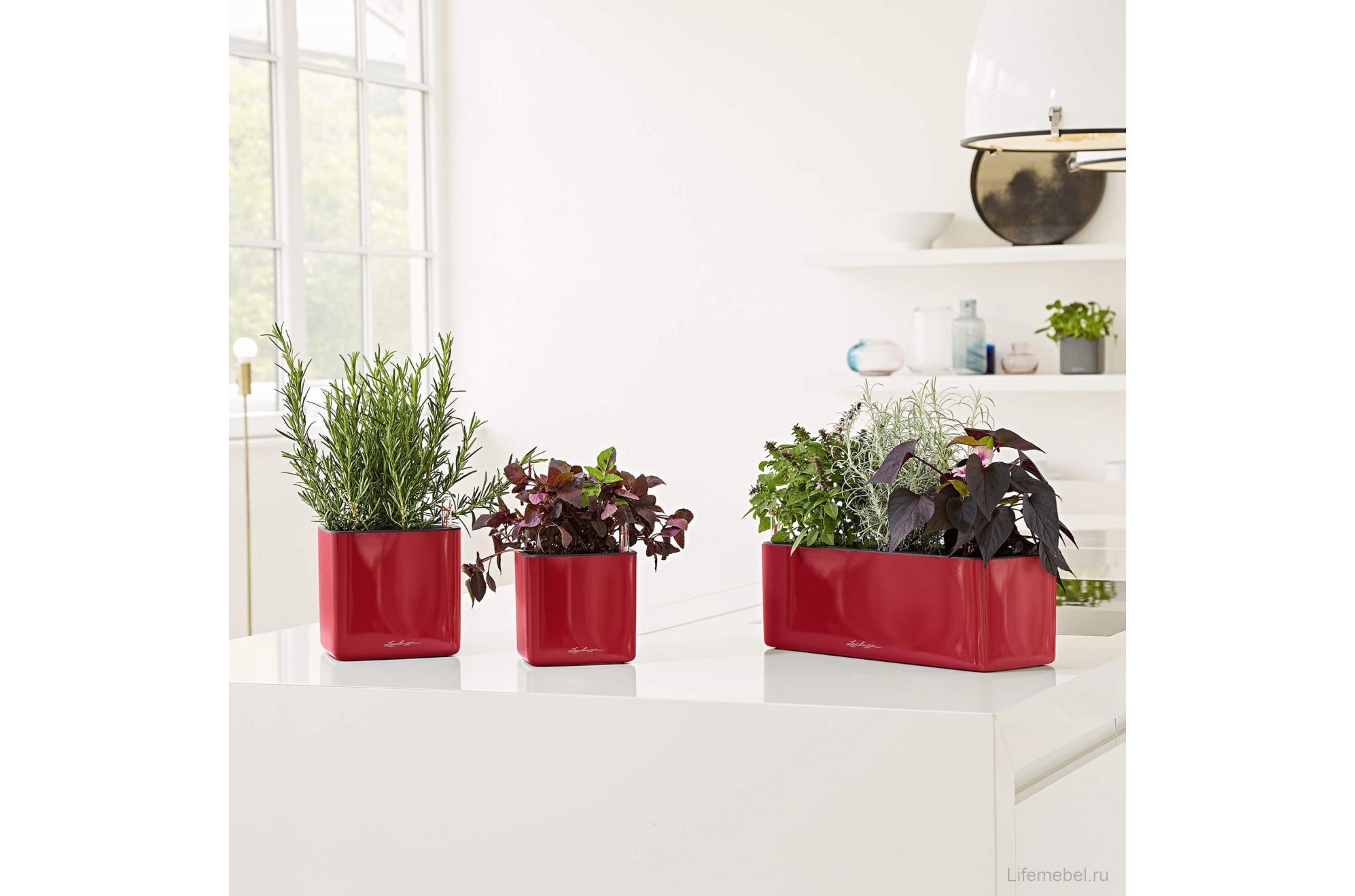 Кашпо Кьюб Глосси 16 антрацит