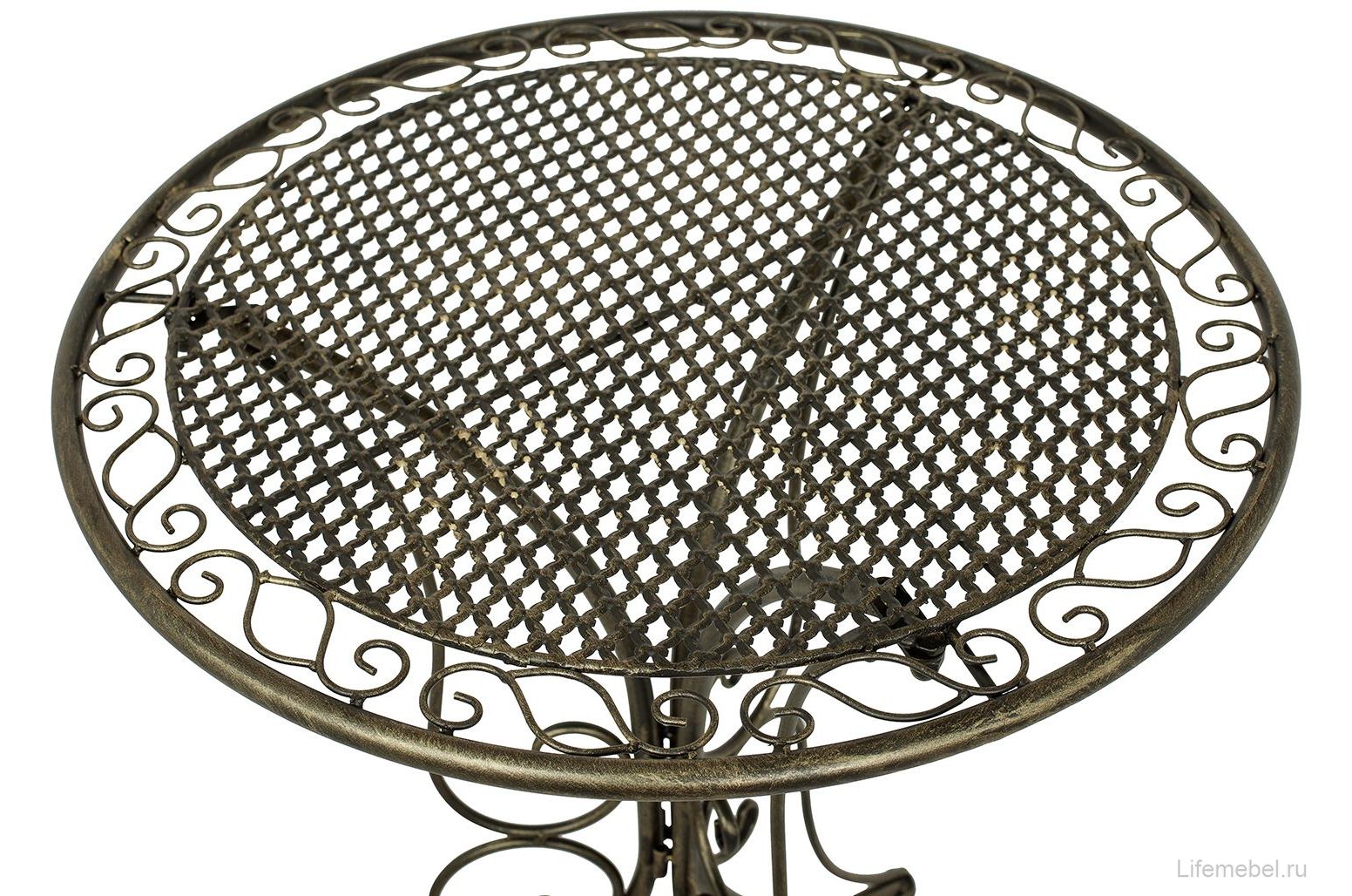 Металлический стол Марипоса бронза