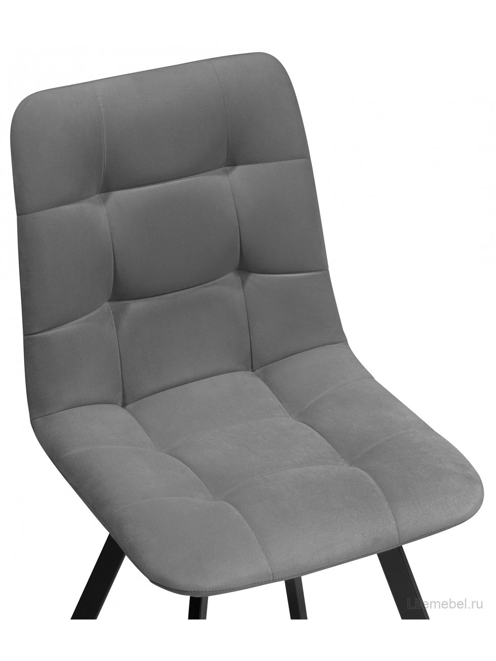 Комплект стульев Чилли 2 шт темно-серый / черный