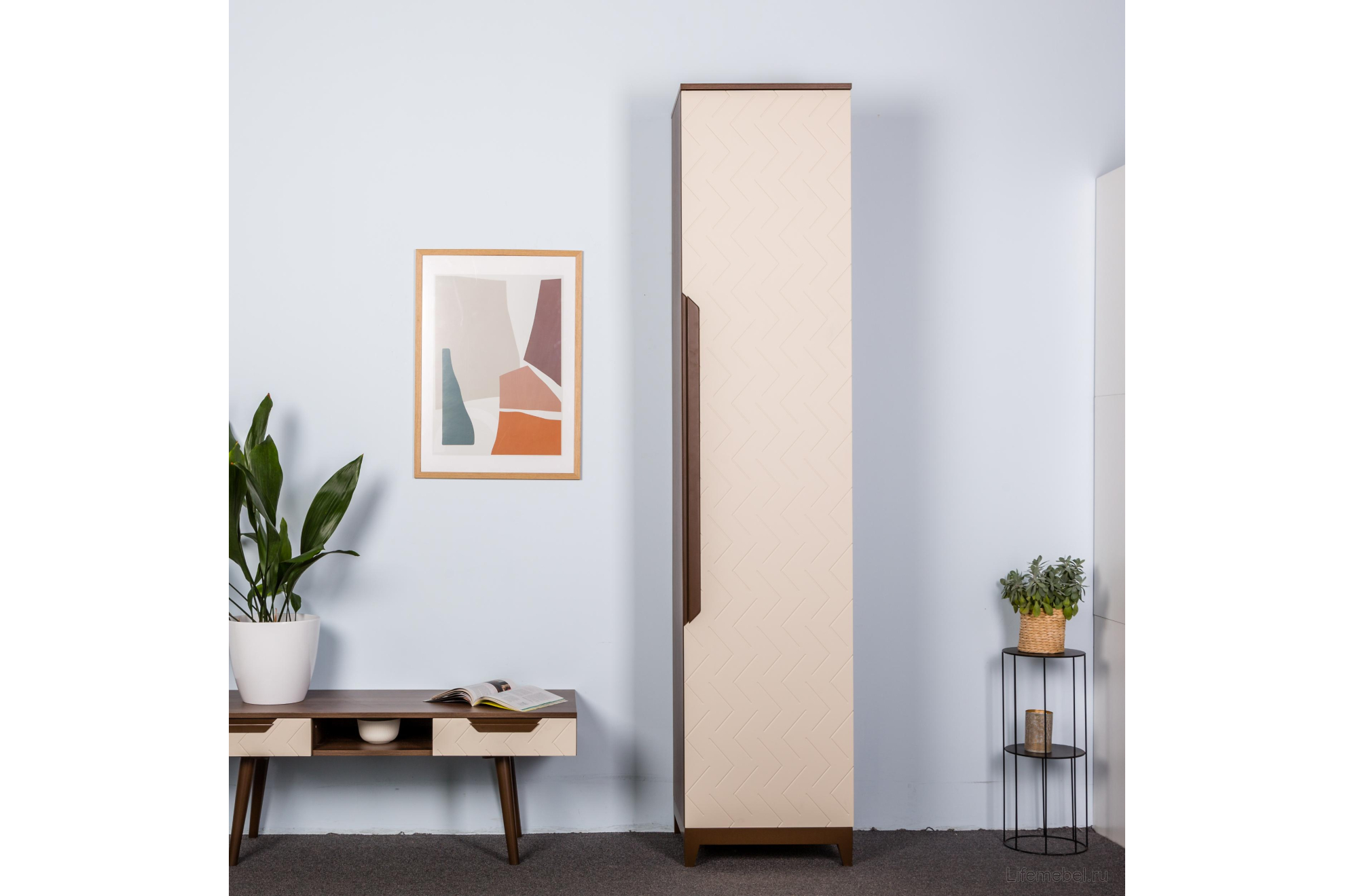 Шкаф Сканди 45 бежевый