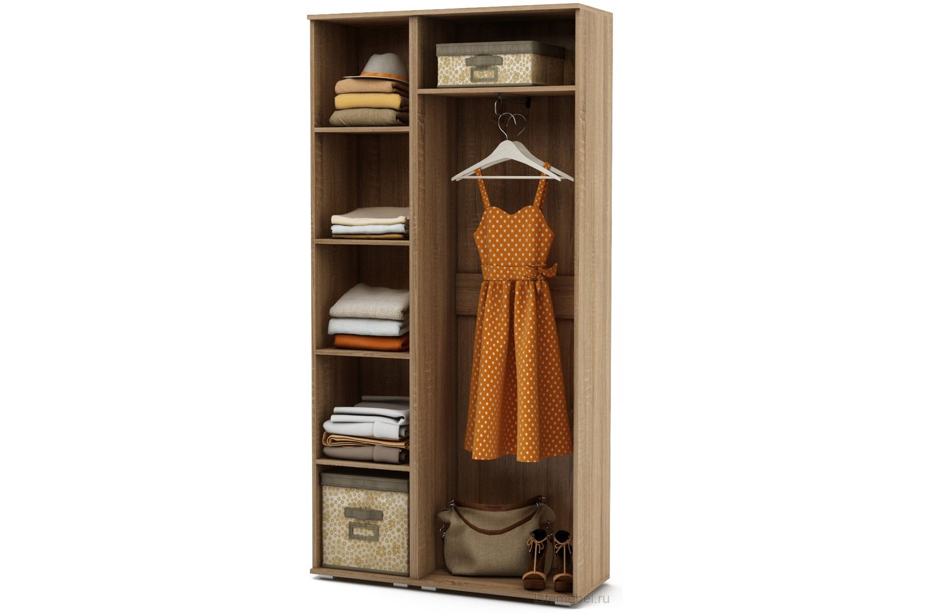 Шкаф Тунис-5 дуб сонома / белый