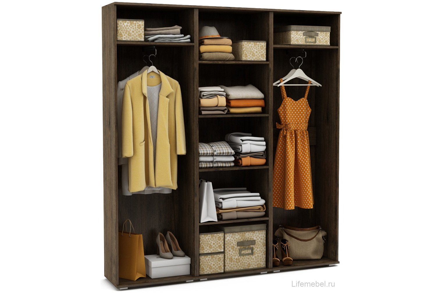 Шкаф Тунис-9 дуб апрель темный