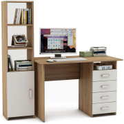 дуб сонома / белый