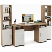 дуб сонома / белый