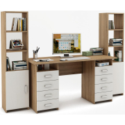 дуб сонома / белый