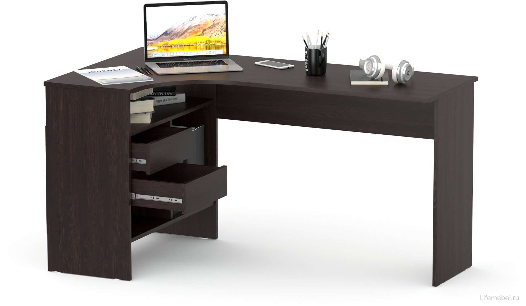 Стол письменный СПм-25 левый венге