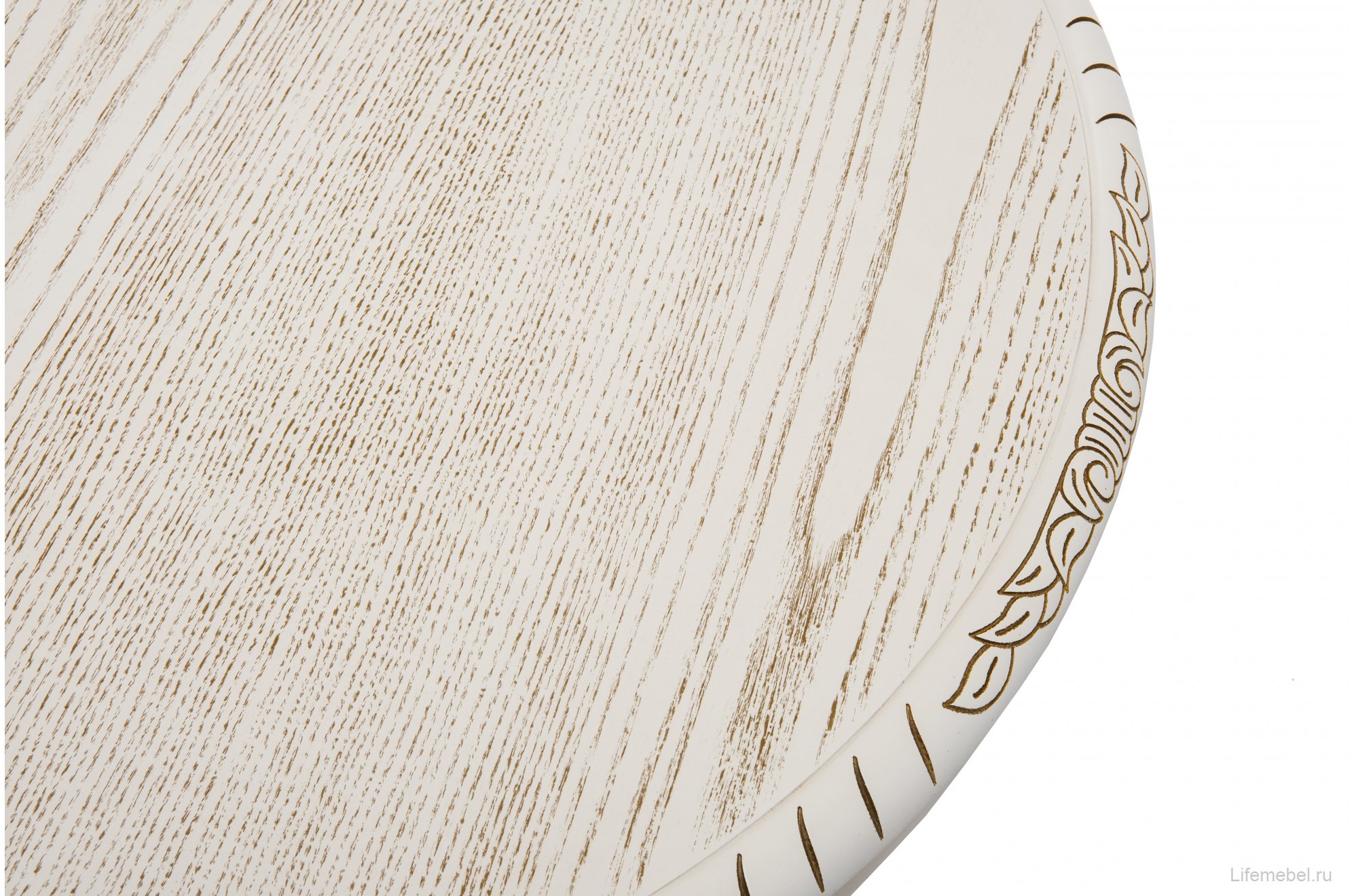 Журнальный столик Бернард молочный / золотая патина
