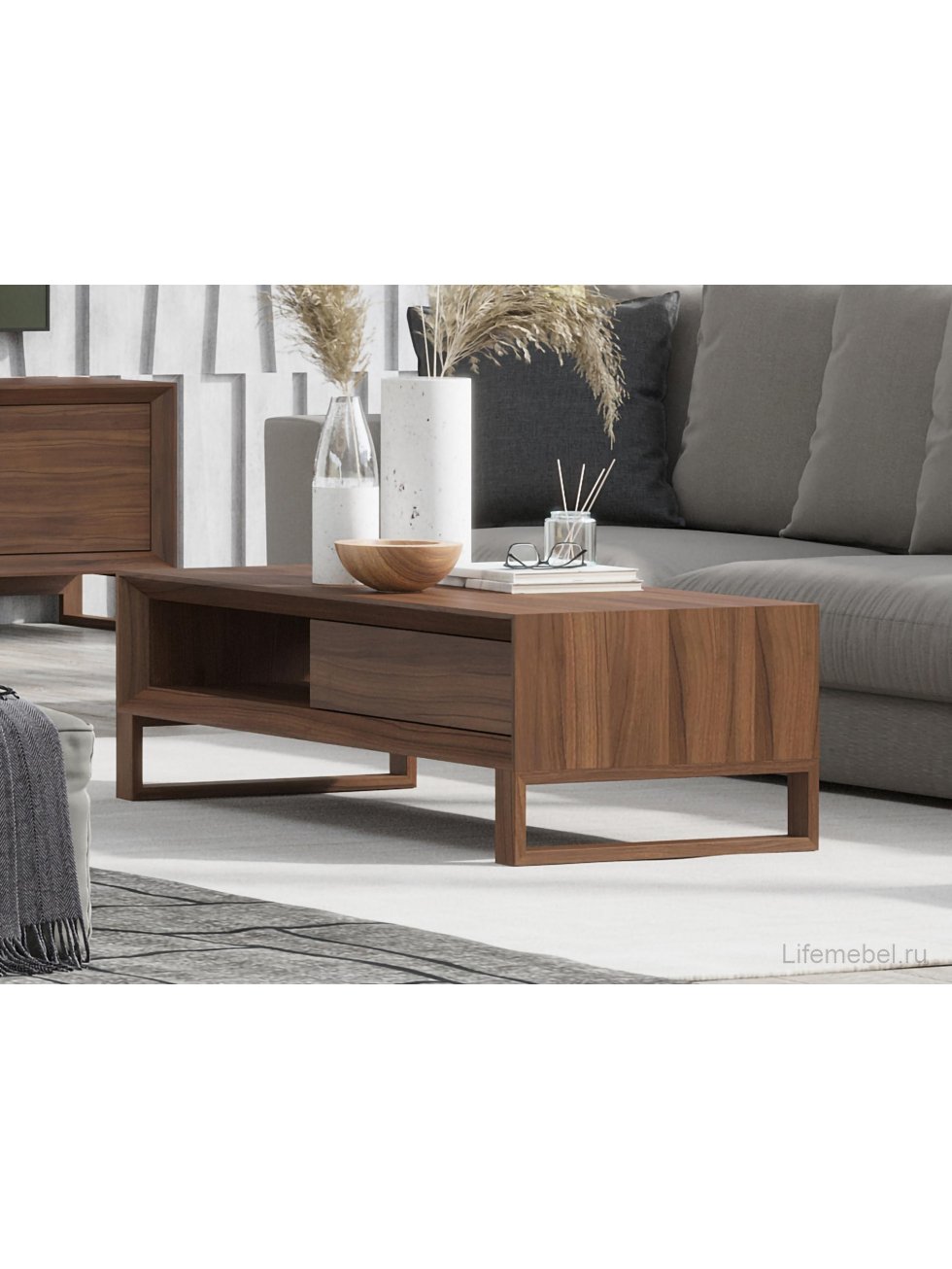 Журнальный столик Zaragoza MDI.ET.ZR.11 шпон ореха
