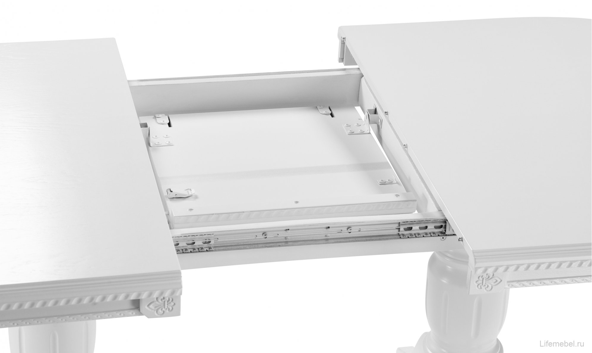 Деревянный стол Эвклаз овальный белый