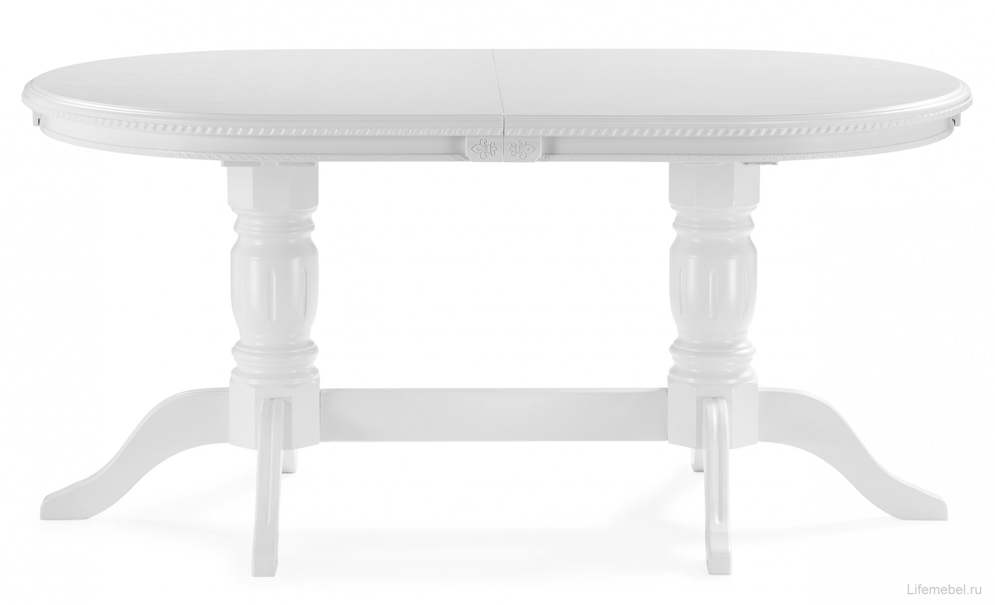 Деревянный стол Эвклаз овальный белый