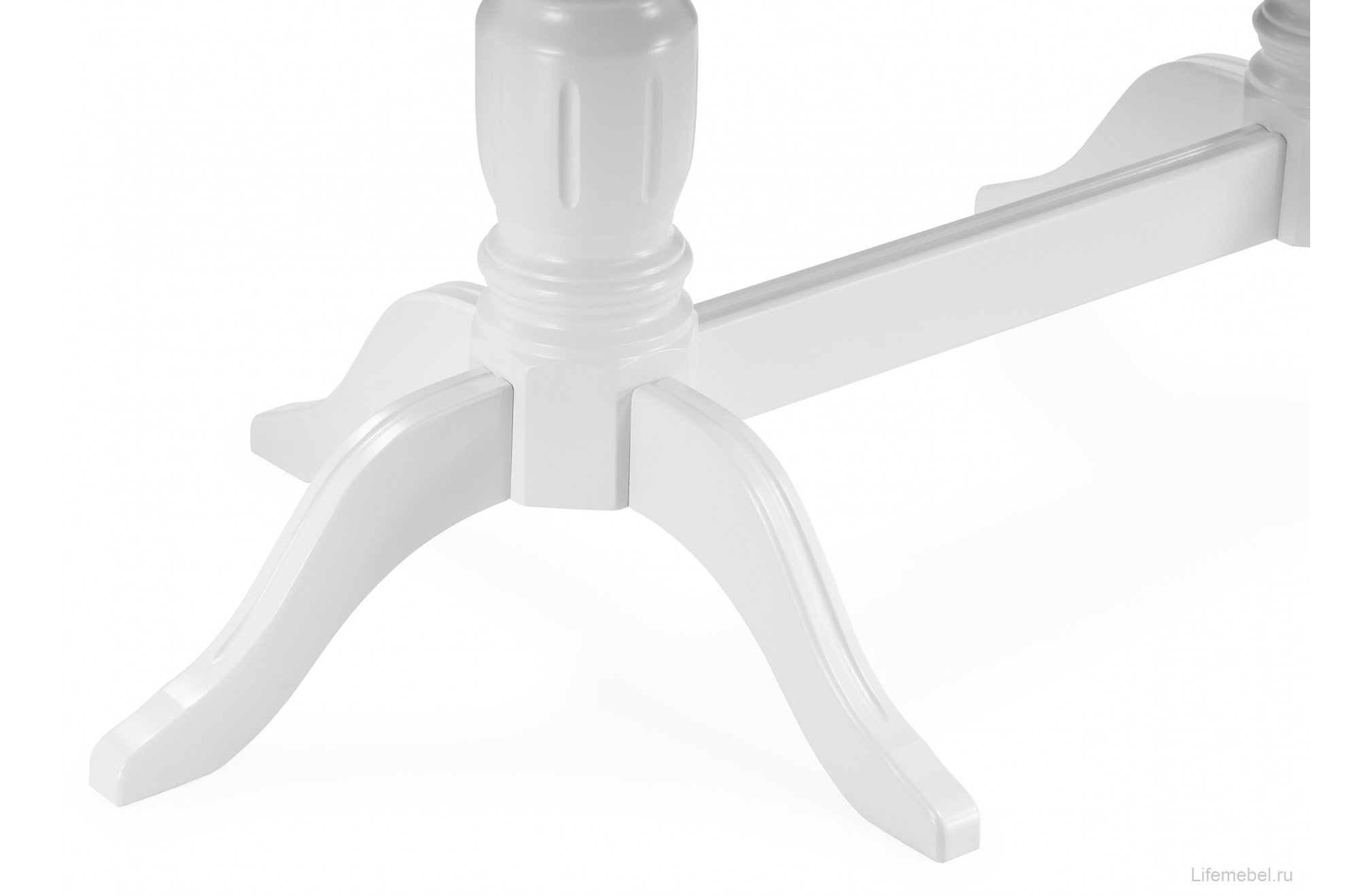 Деревянный стол Эвклаз овальный белый