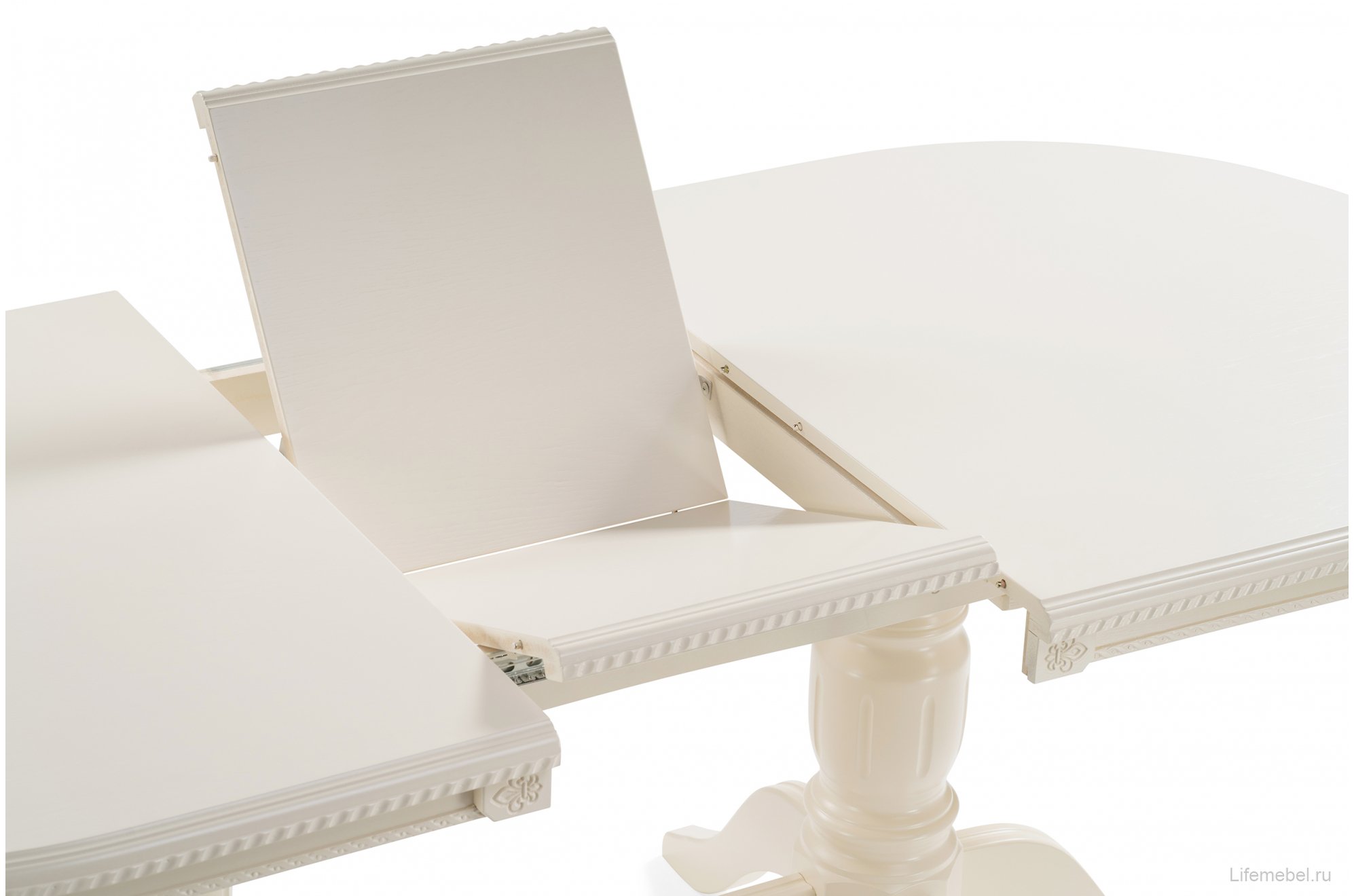 Деревянный стол Эвклаз овальный бежевый