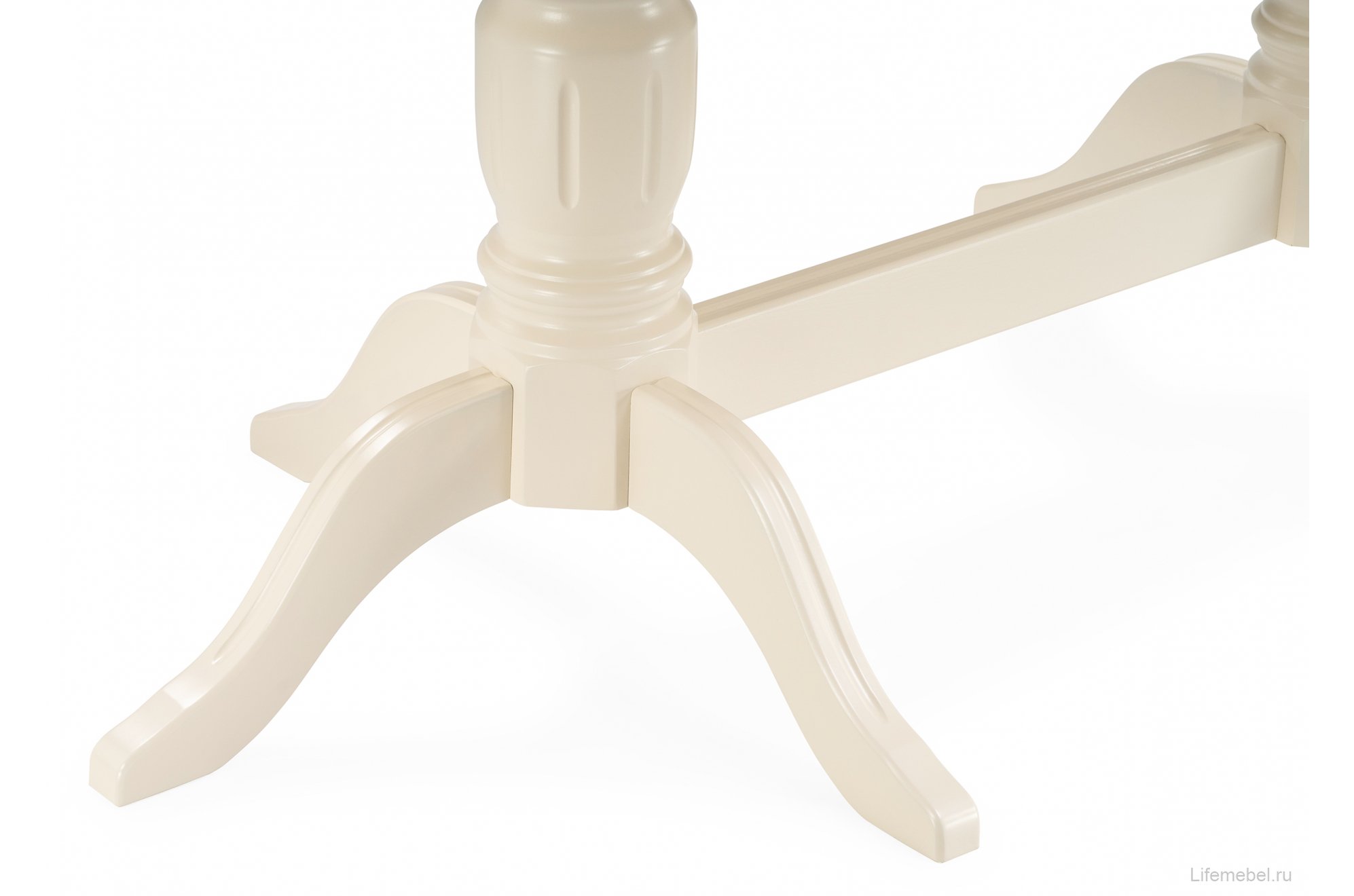 Деревянный стол Эвклаз овальный бежевый