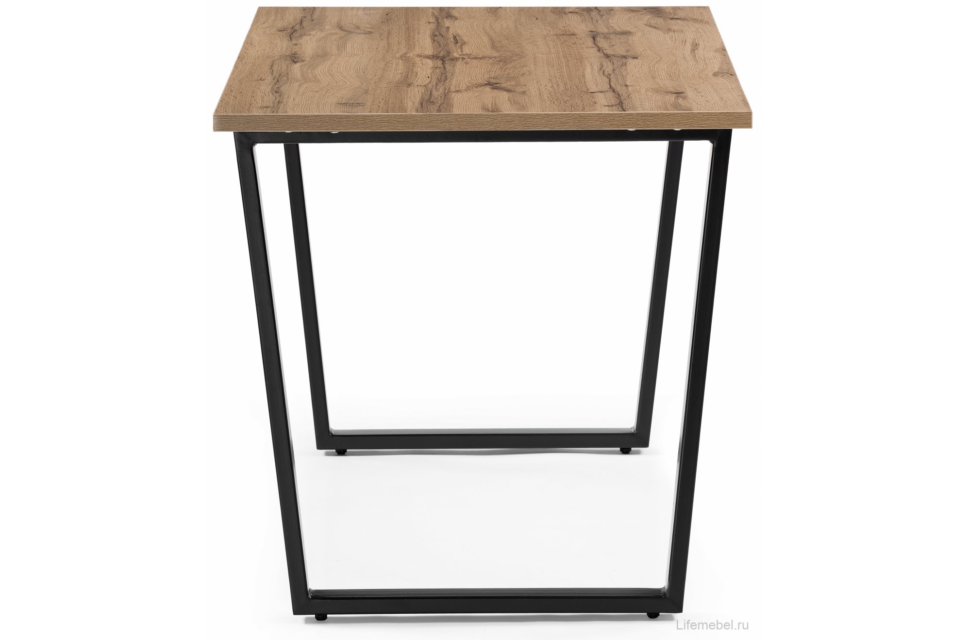Стол Лота Лофт 140 25 мм черный матовый / дуб вотан