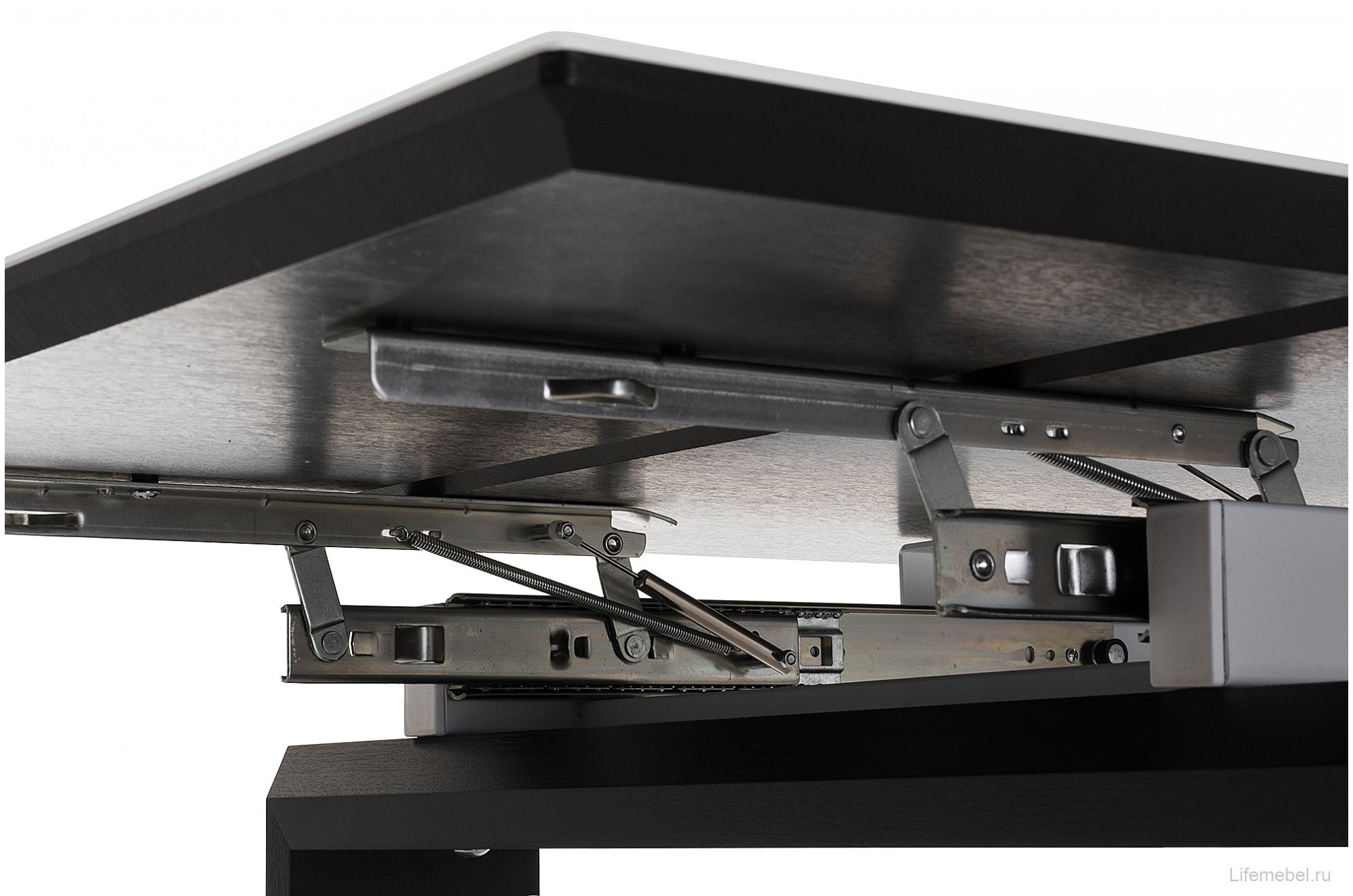 Стеклянный стол Давос белый / венге