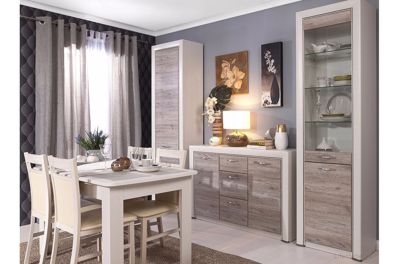 Стол раздвижной Olivia вудлайн кремовый