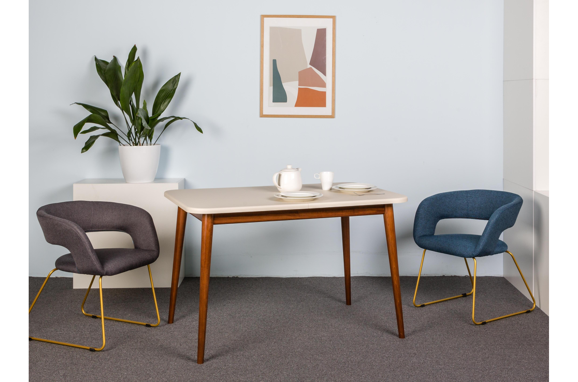 Деревянный стол Сканди бежевый