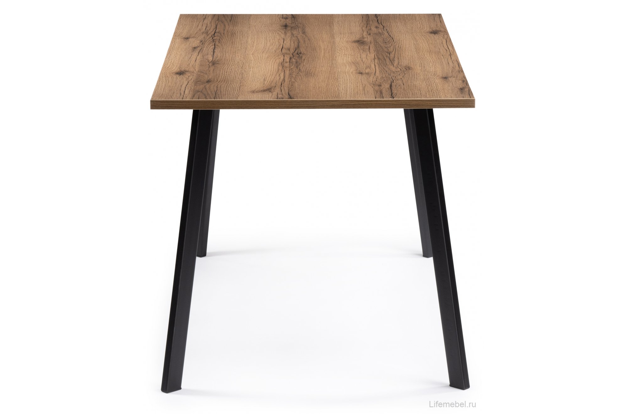 Стол Тринити Лофт 120 25 мм черный матовый / дуб делано темный