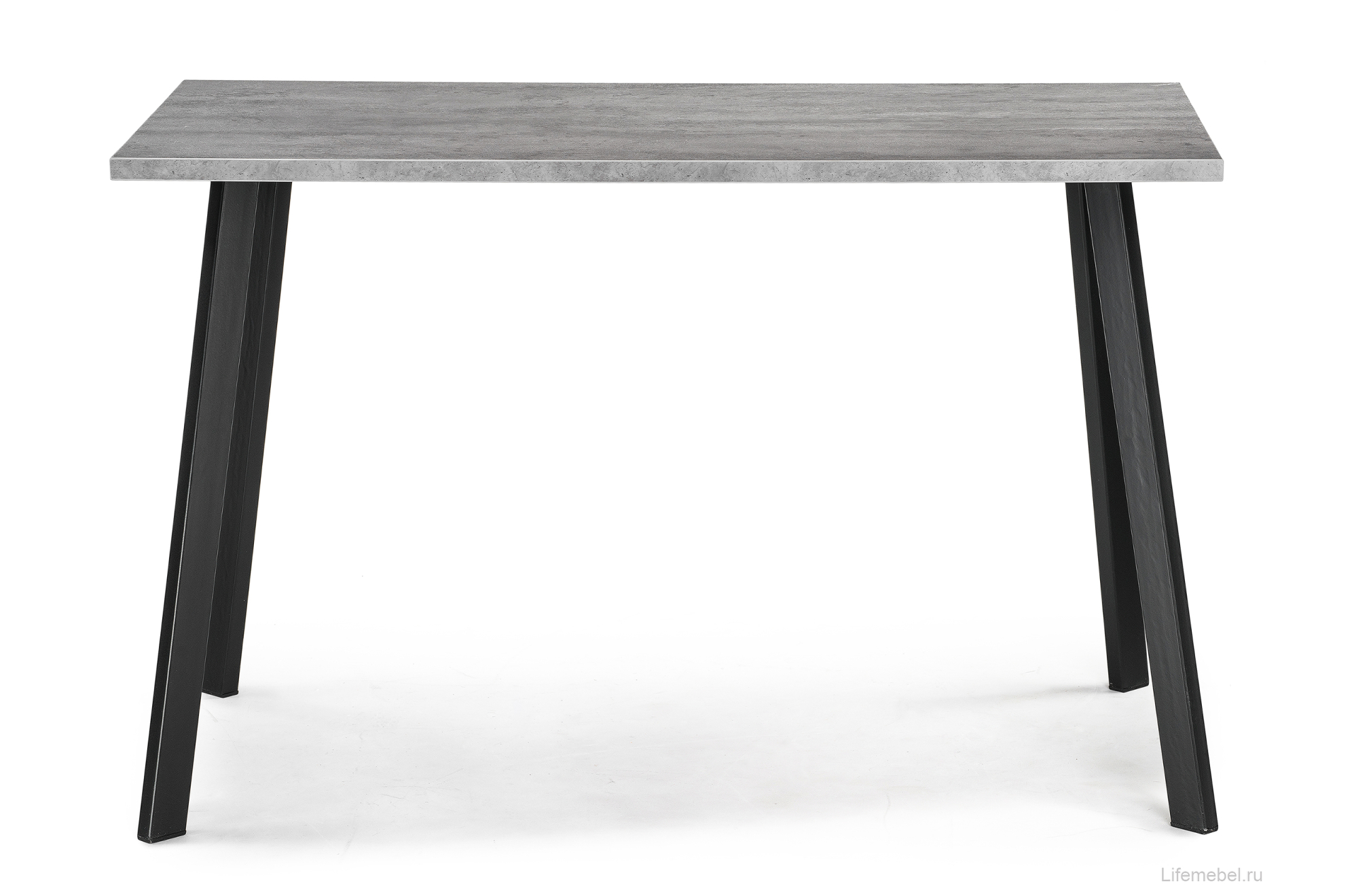 Обеденная группа Эделин светло-серый / бетон / черный матовый