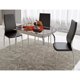 Стол Милан СМ-203.23.01 коричневый / дуб белфорт