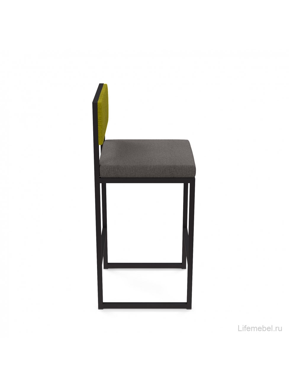 Барный стул Барнс-65 (400*400*650/900) grey lunar/NEW kiwi/черный