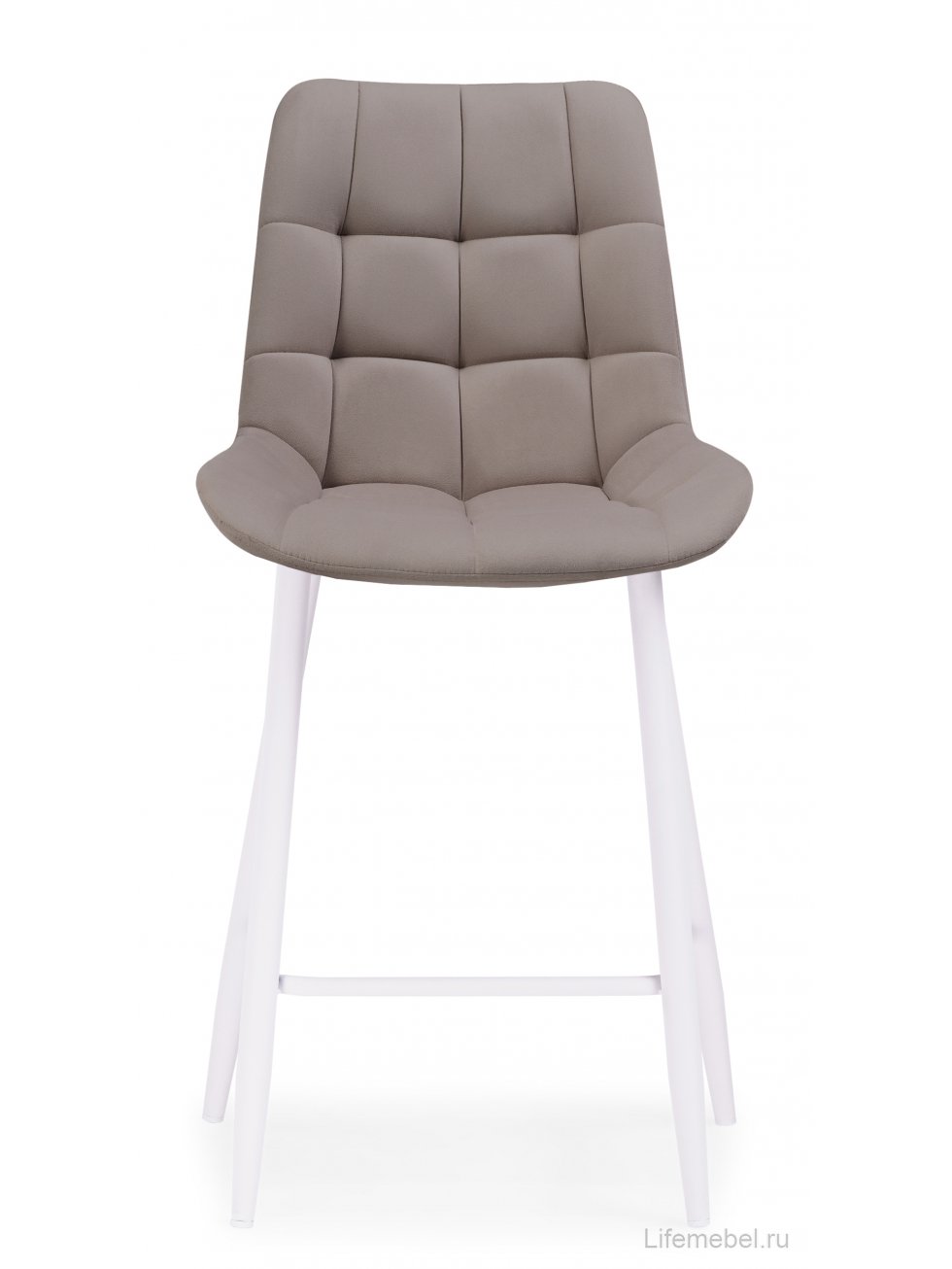Полубарный стул Алст К латте / белый