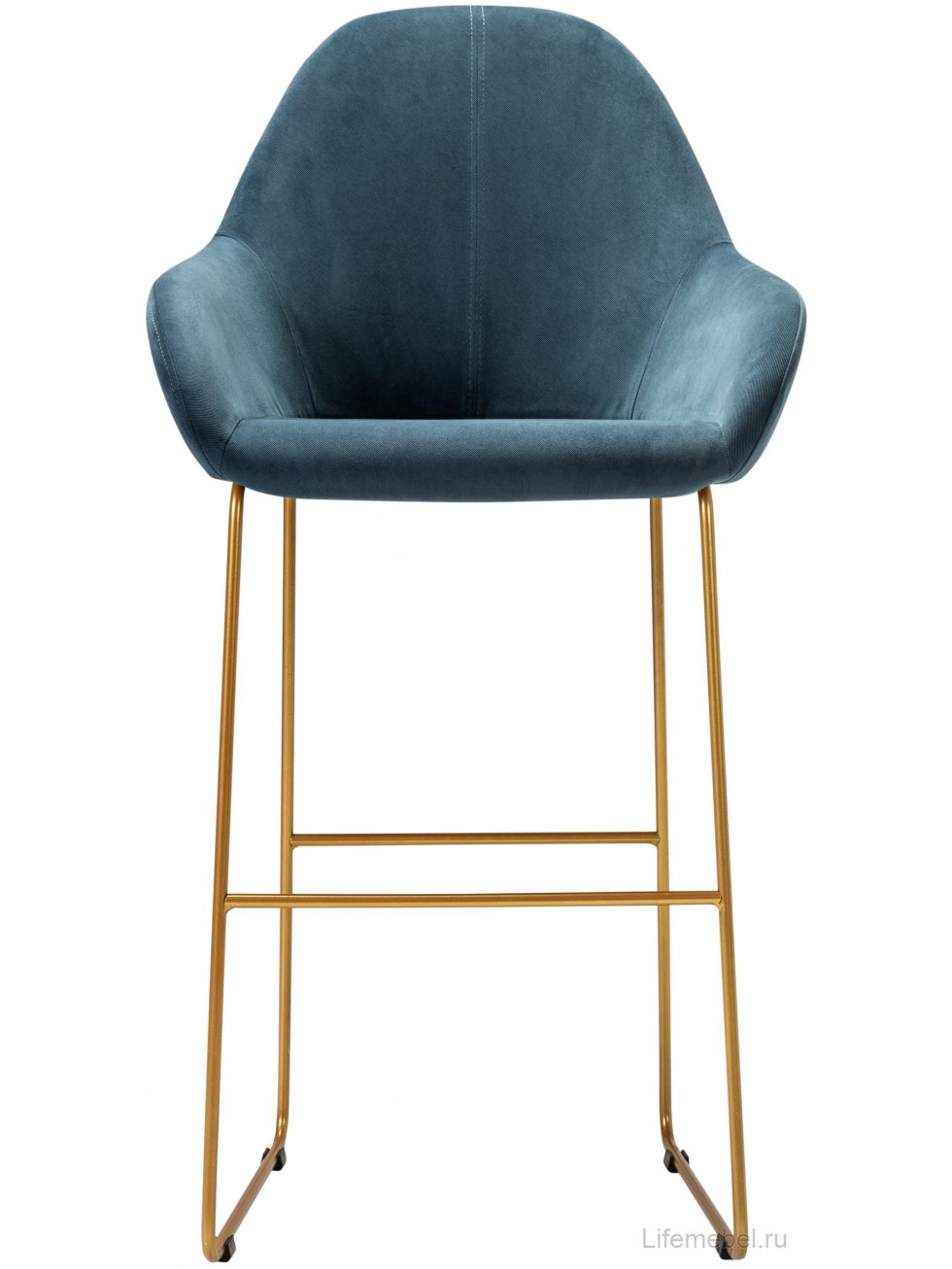Барный стул Kent Diag blue / линк золото