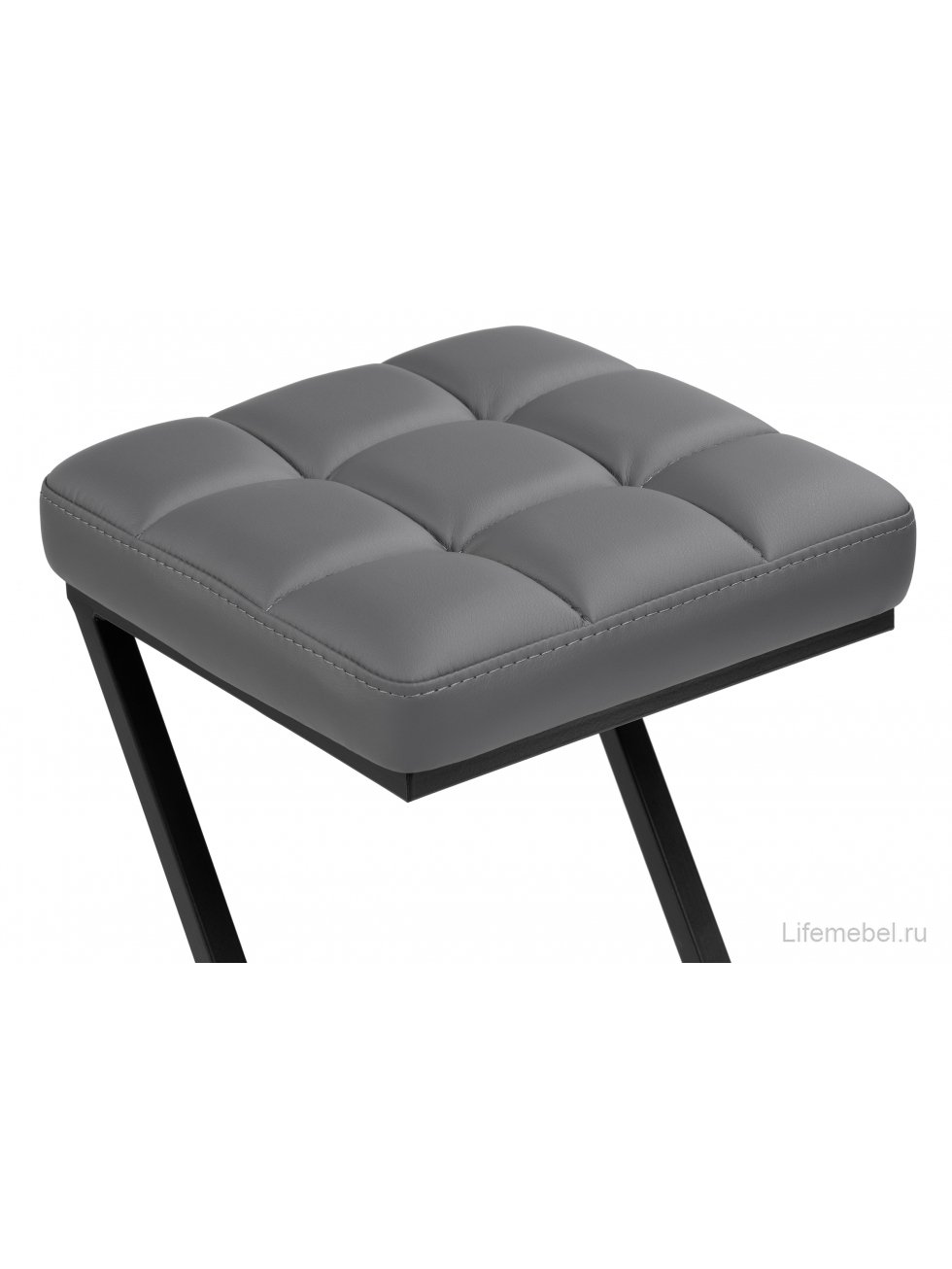 Полубарный стул Амаури темно-серый / черный матовый