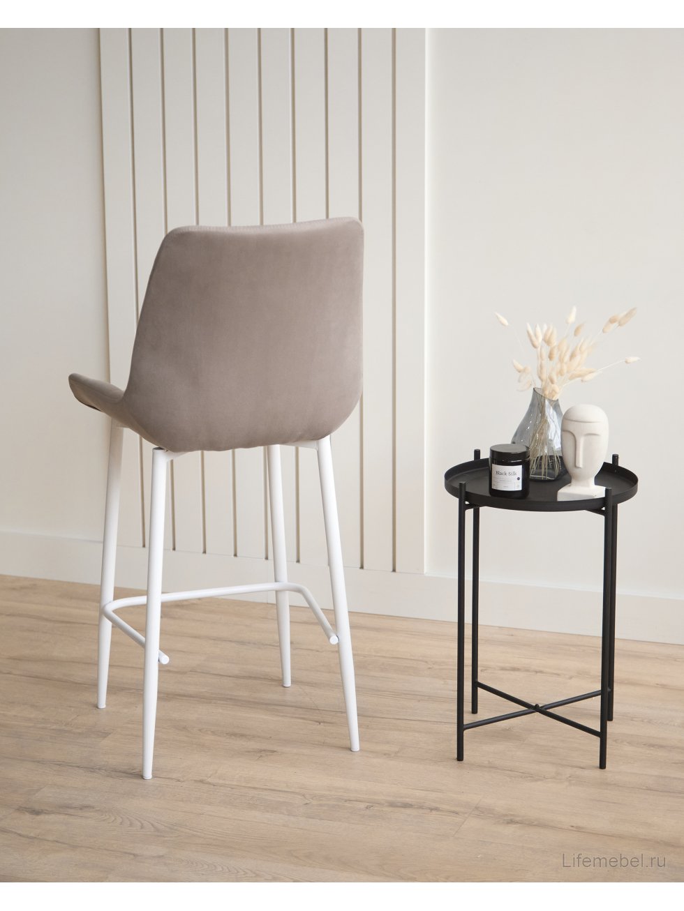 Полубарный стул Челси латте (zd 290) / белый