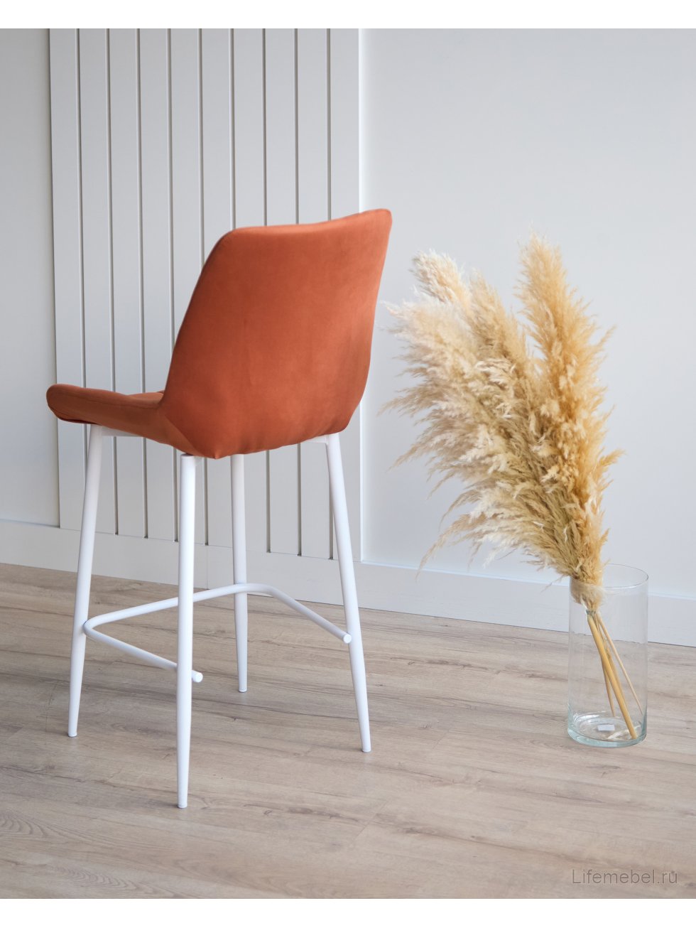Полубарный стул Челси терракотовый (zd 432) / белый