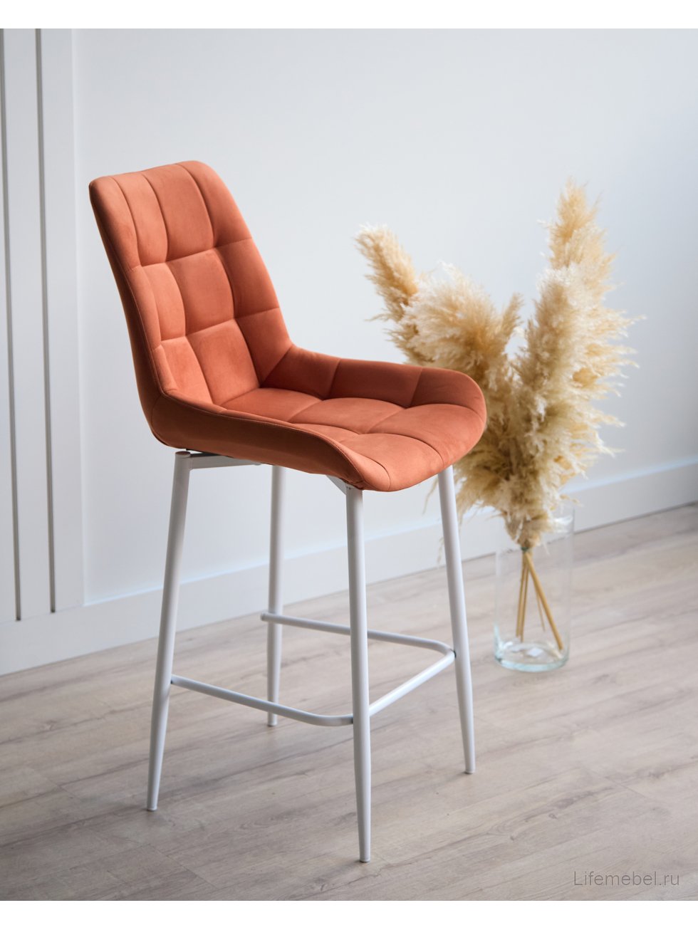 Полубарный стул Челси терракотовый (zd 432) / белый