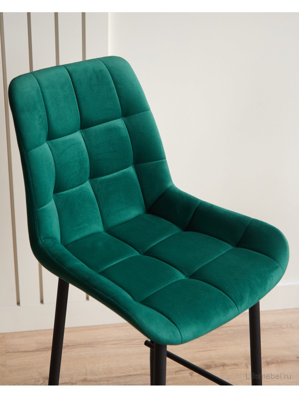 Полубарный стул Челси зеленый (zd 667) / черный