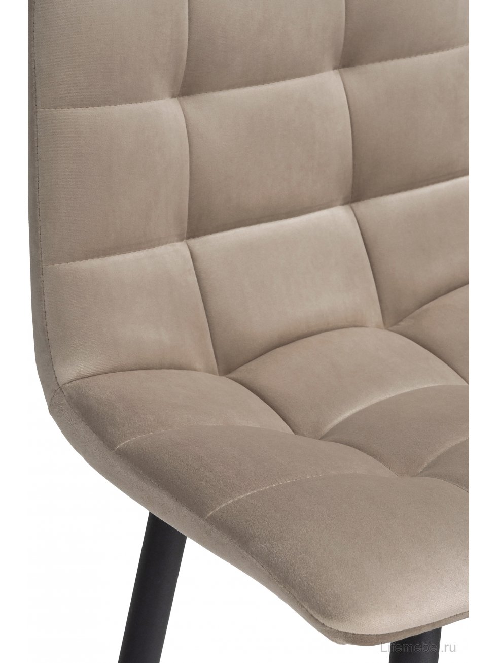 Полубарный стул Чилли К бежевый (velutto 05) / черный