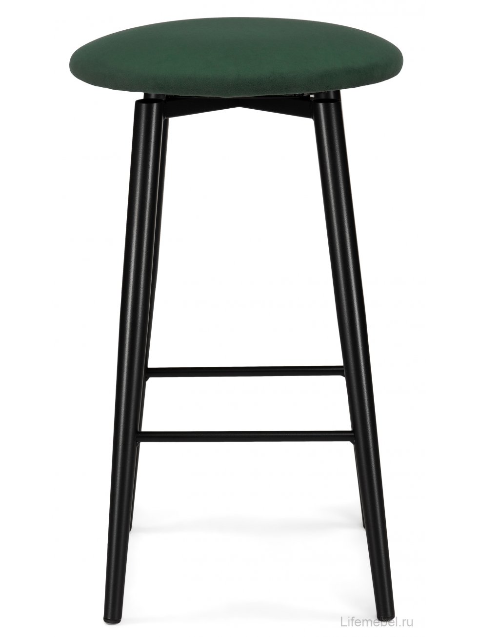 Полубарный стул Гангток крутящийся изумруд / черный матовый