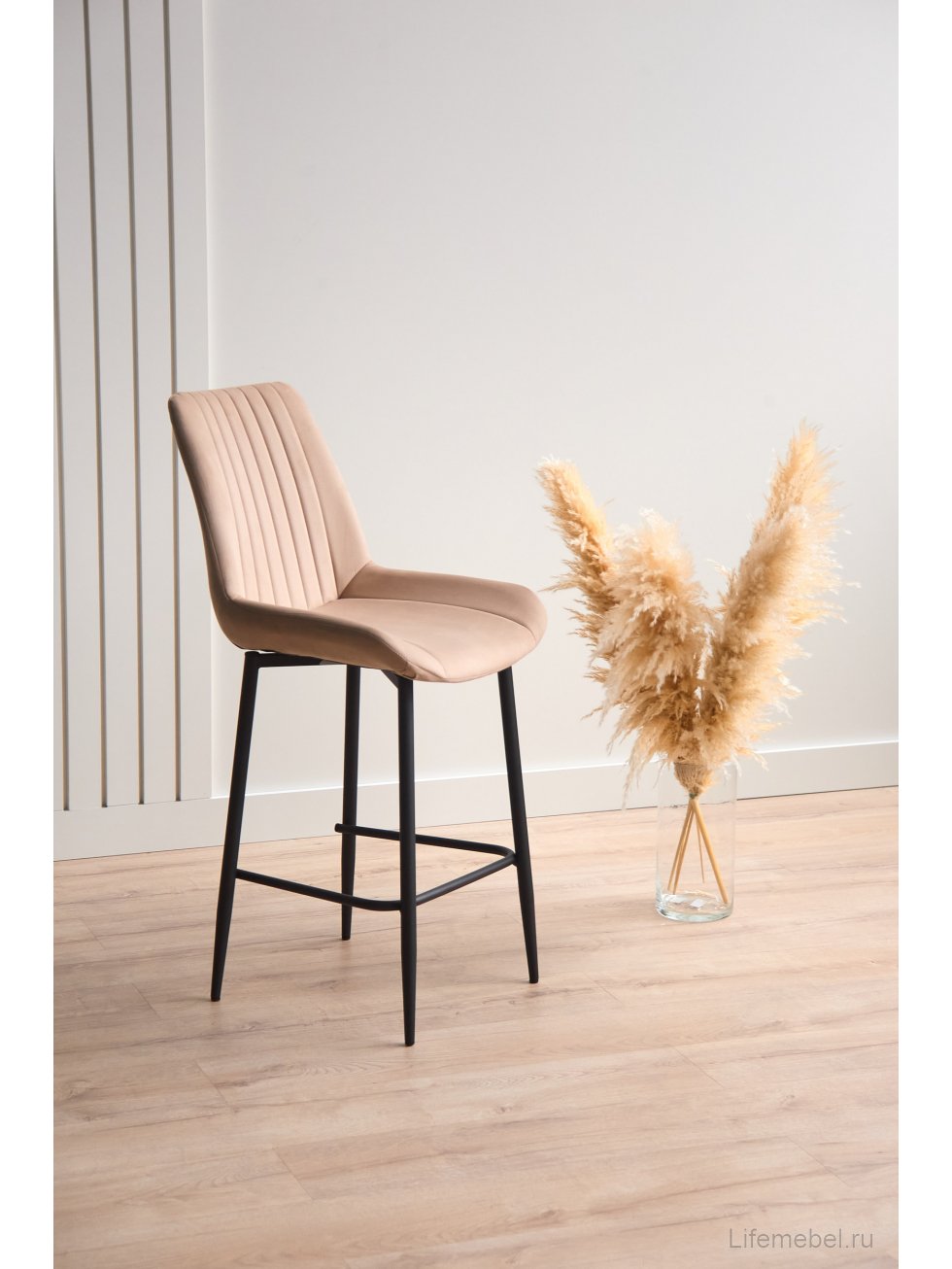 Полубарный стул Седа бежевый (zd 210) / черный