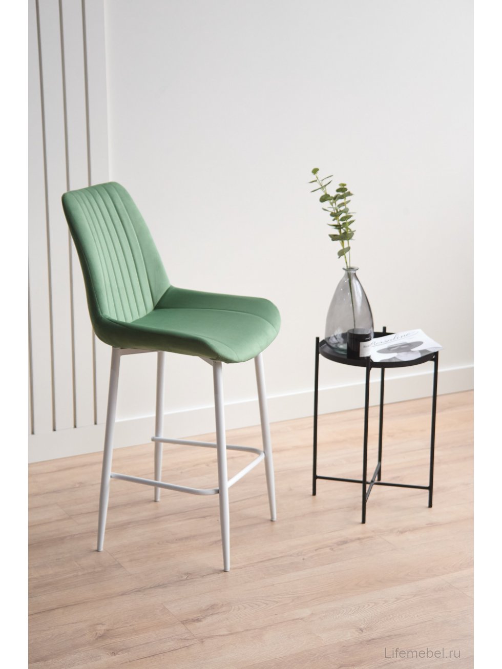 Полубарный стул Седа фисташковый (zd 651) / белый