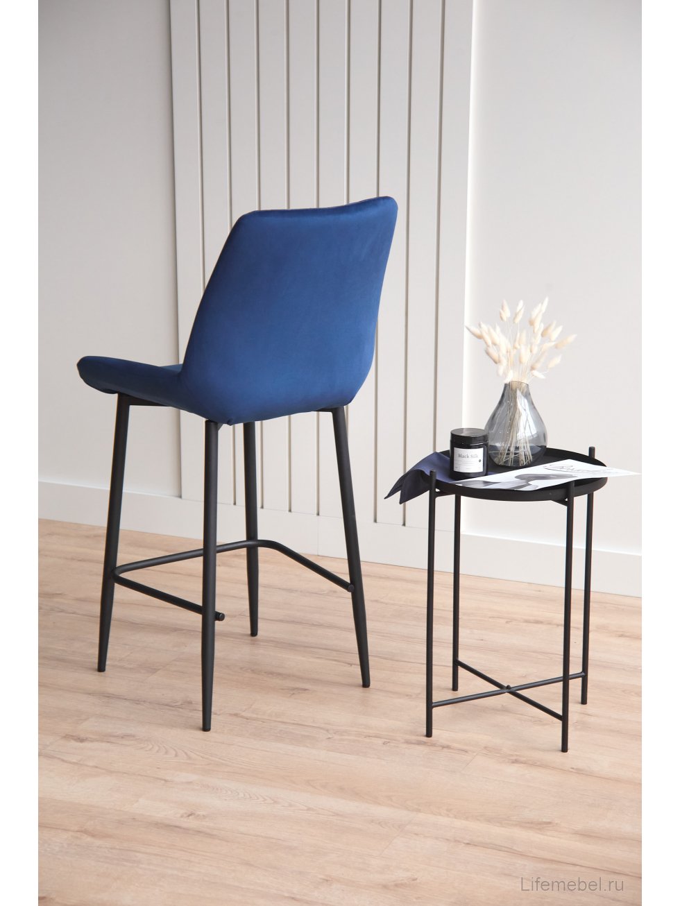 Полубарный стул Седа синий (zd 798) / черный