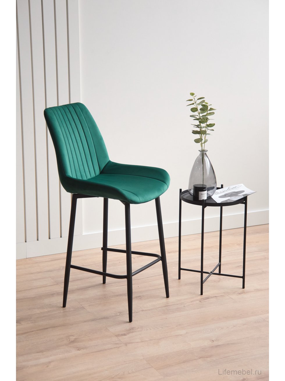 Полубарный стул Седа зеленый (zd 667) / черный