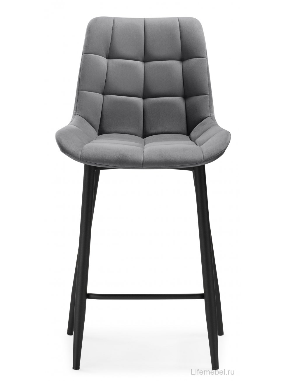 Полубарный стул Стронг темно-серый / черный