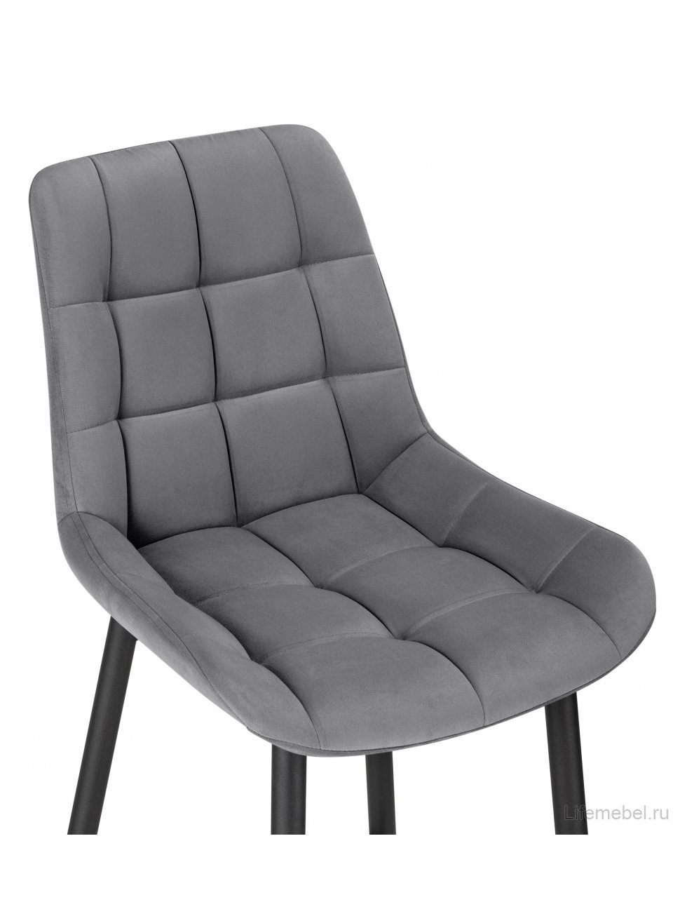Полубарный стул Стронг темно-серый / черный