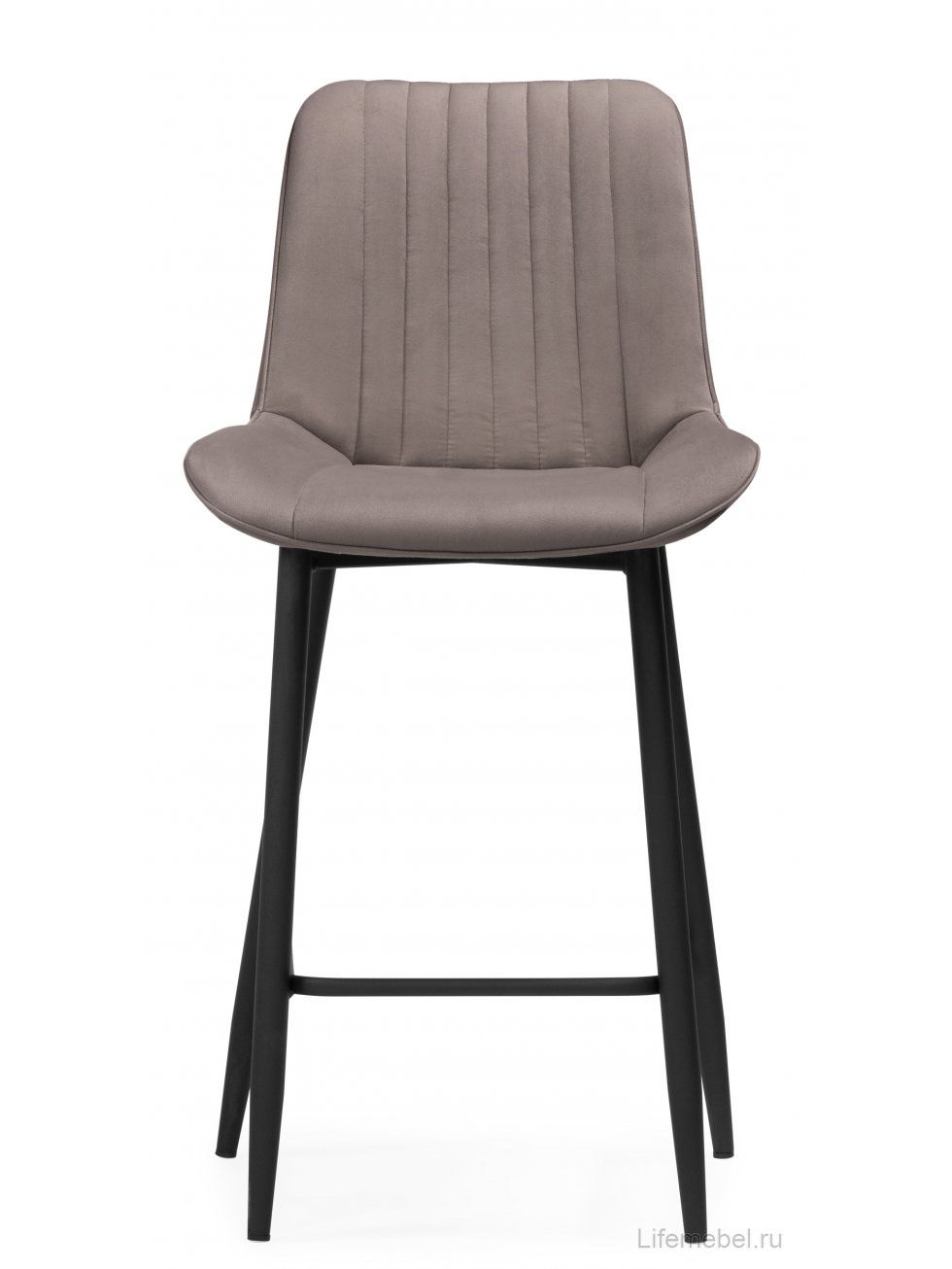Полубарный стул Вейв латте / черный