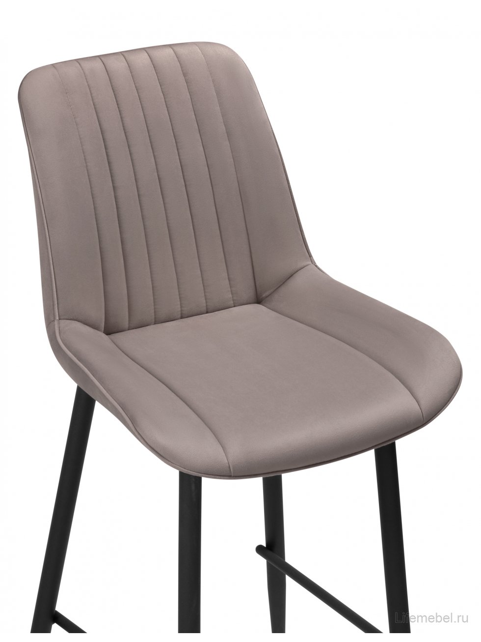 Полубарный стул Вейв латте / черный