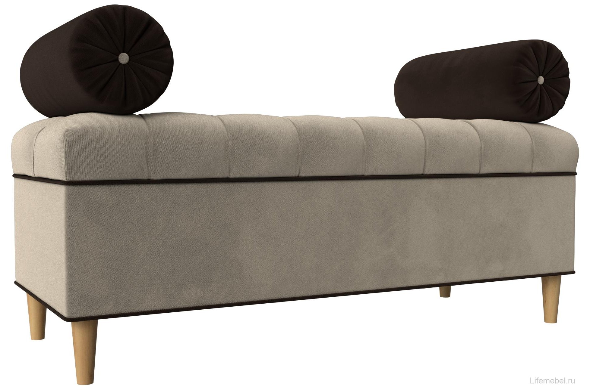 Банкетка Глория микровельвет бежевый