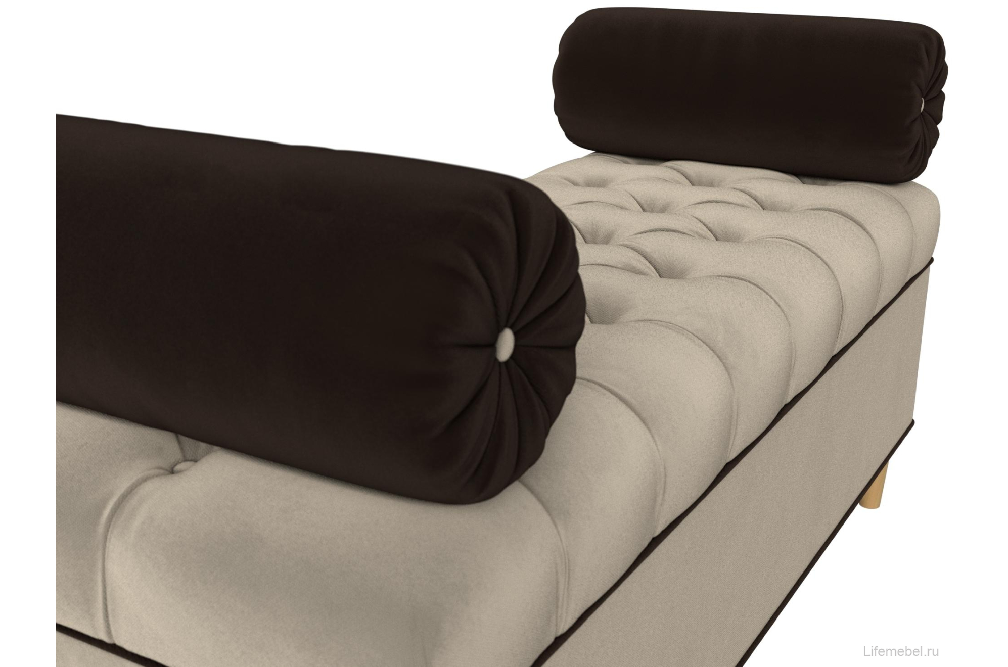 Банкетка Глория микровельвет бежевый