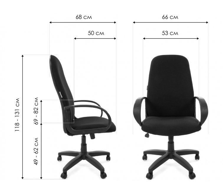Компьютерное кресло Chairman 279 кожзам / черное Компьютерное кресло Chairman 279 кожзам / черное