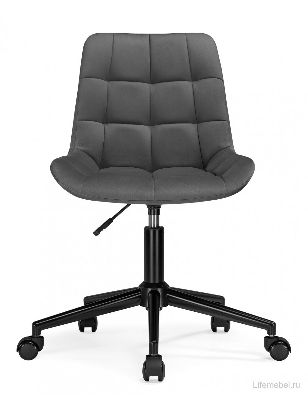 Компьютерное кресло Честер темно-серый велюр / черный