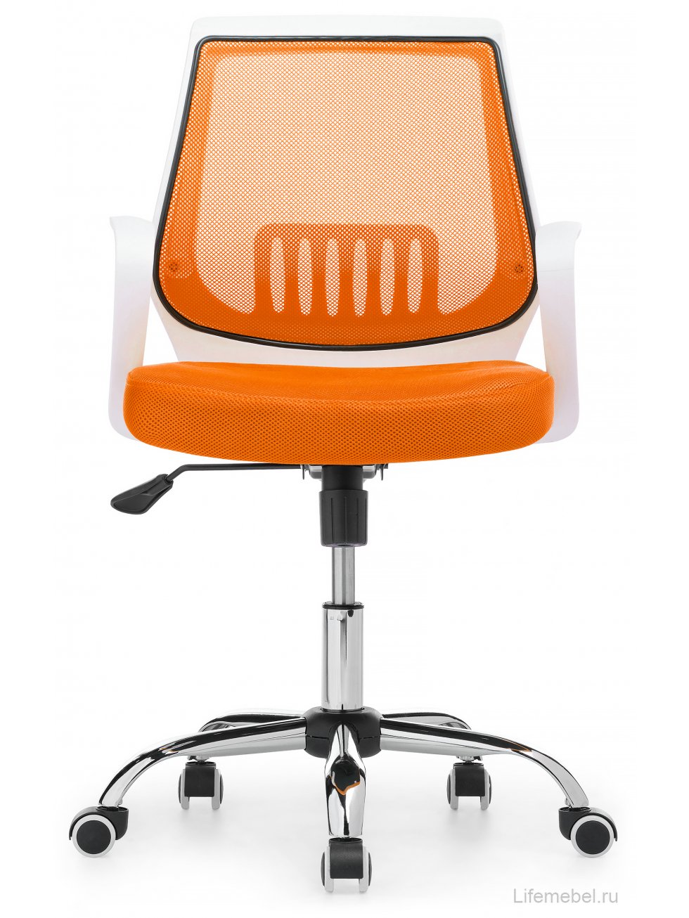 Компьютерное кресло Ergoplus белое / оранжевое